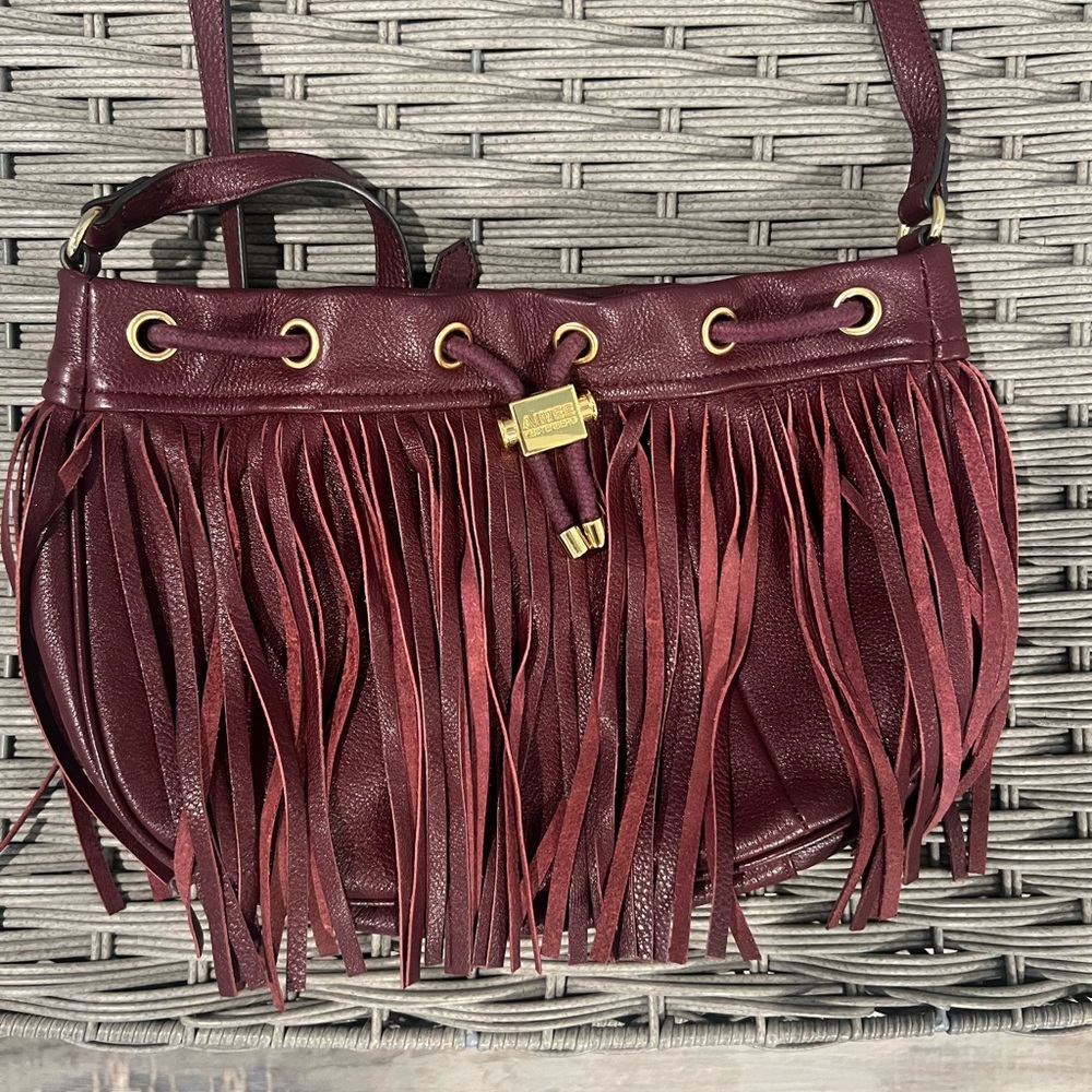 Aimee Kestenberg Brown Crossbody Bag with Fringe